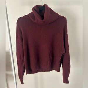 H&M Deep Red Cowl Neck Sweater